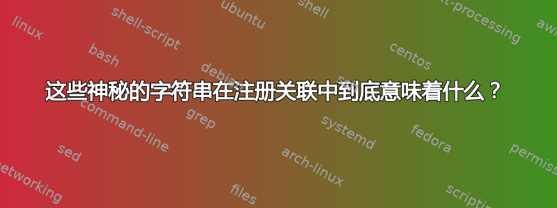 这些神秘的字符串在注册关联中到底意味着什么？