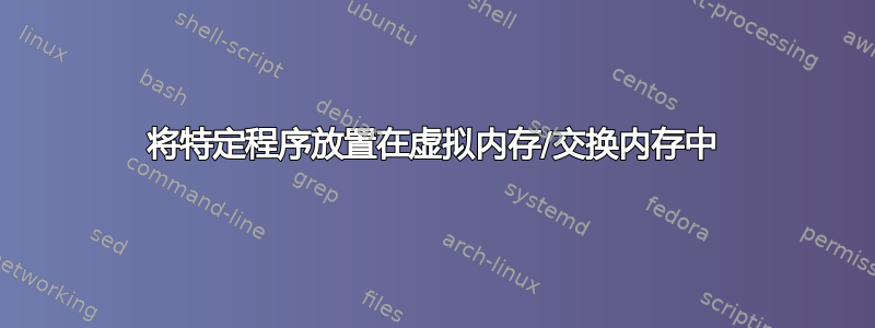 将特定程序放置在虚拟内存/交换内存中