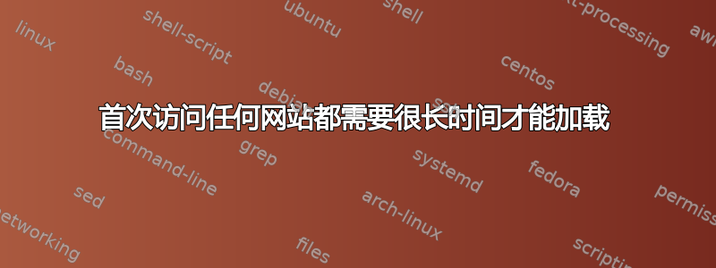 首次访问任何网站都需要很长时间才能加载