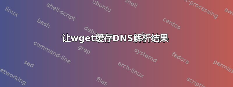 让wget缓存DNS解析结果