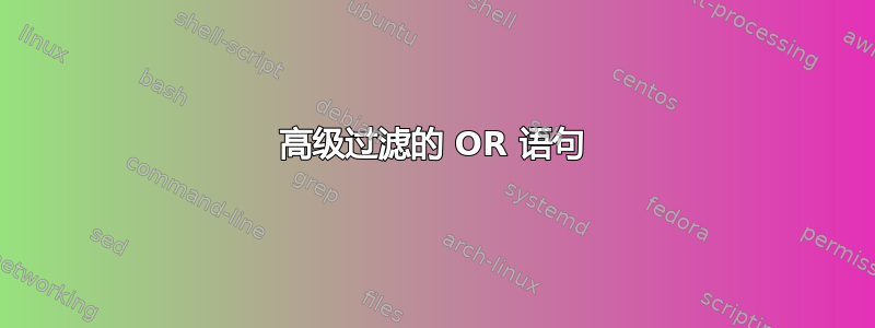 高级过滤的 OR 语句