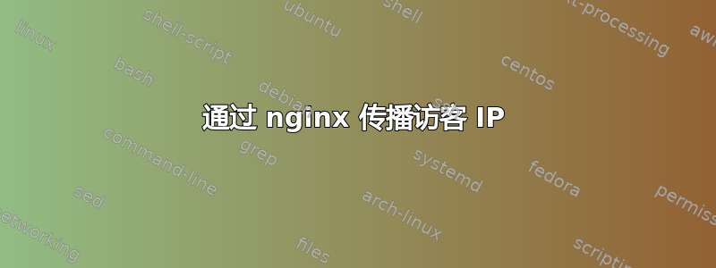 通过 nginx 传播访客 IP