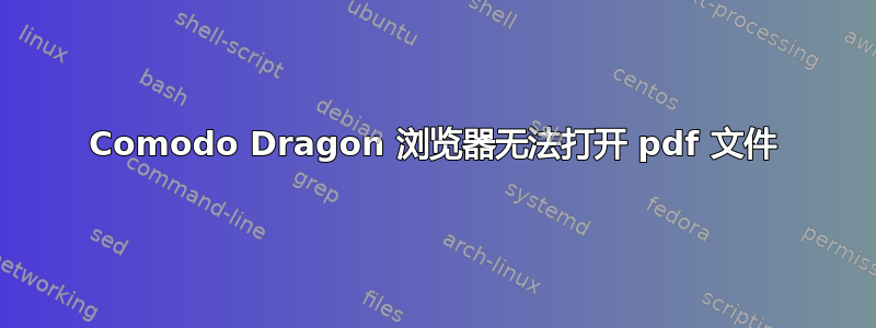 Comodo Dragon 浏览器无法打开 pdf 文件