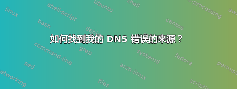 如何找到我的 DNS 错误的来源？