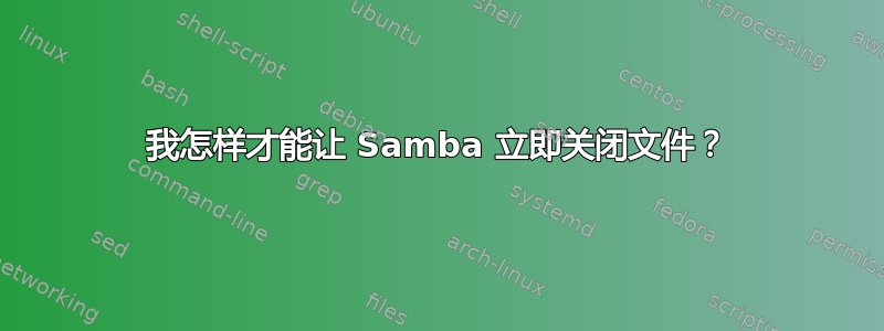 我怎样才能让 Samba 立即关闭文件？