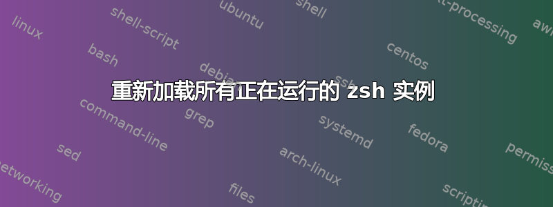 重新加载所有正在运行的 zsh 实例