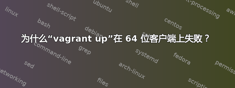 为什么“vagrant up”在 64 位客户端上失败？