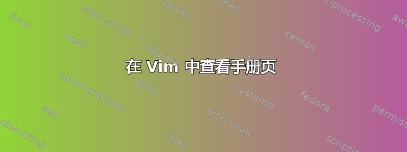 在 Vim 中查看手册页