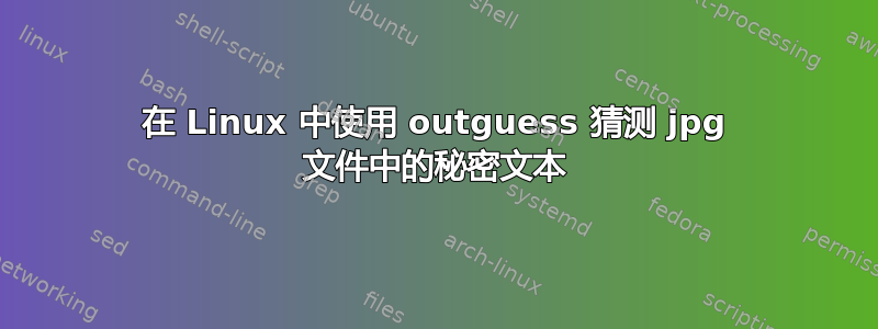 在 Linux 中使用 outguess 猜测 jpg 文件中的秘密文本