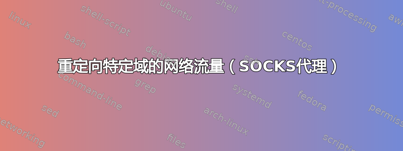 重定向特定域的网络流量（SOCKS代理）