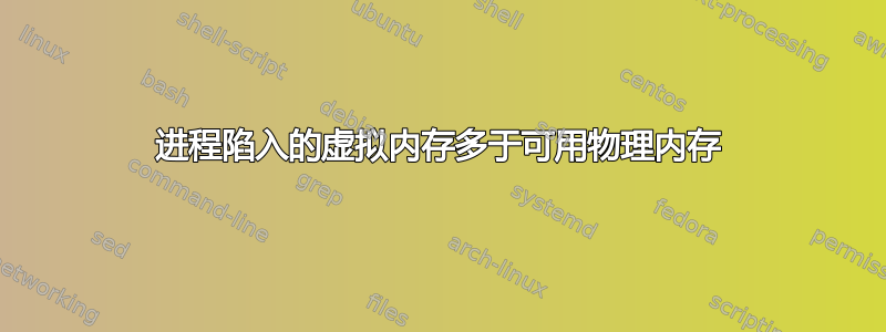 进程陷入的虚拟内存多于可用物理内存