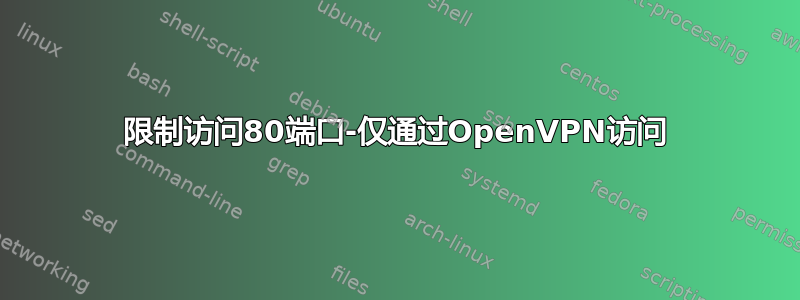 限制访问80端口-仅通过OpenVPN访问