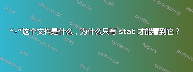 “-”这个文件是什么，为什么只有 stat 才能看到它？