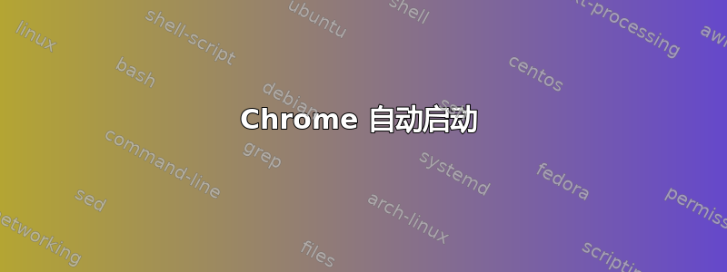 Chrome 自动启动