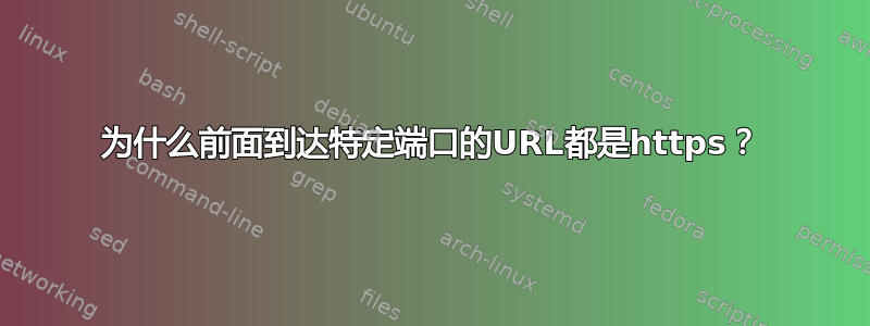 为什么前面到达特定端口的URL都是https？