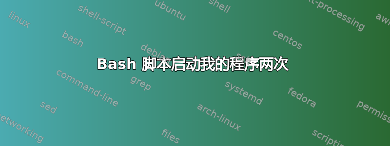 Bash 脚本启动我的程序两次