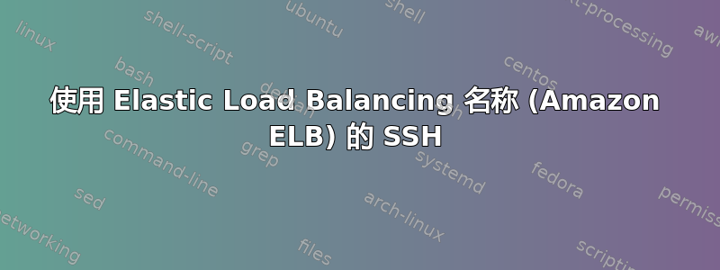 使用 Elastic Load Balancing 名称 (Amazon ELB) 的 SSH