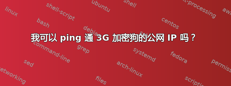 我可以 ping 通 3G 加密狗的公网 IP 吗？