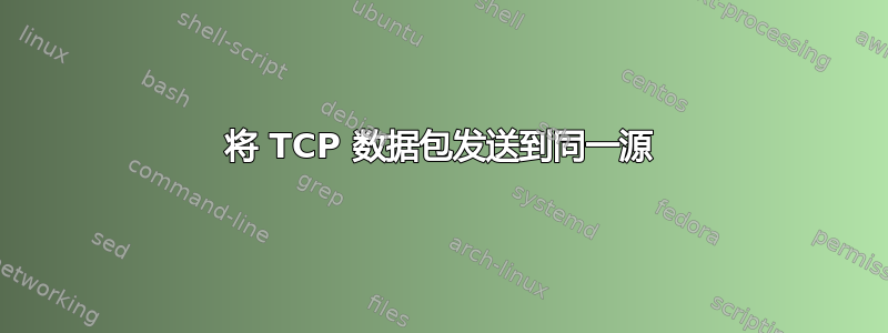 将 TCP 数据包发送到同一源