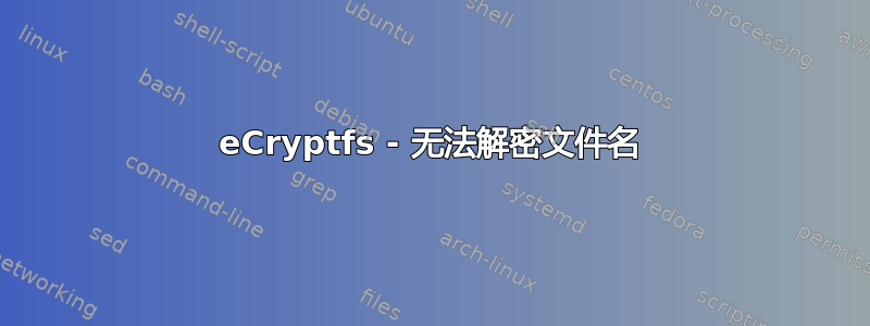 eCryptfs - 无法解密文件名