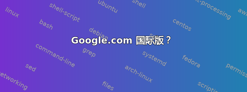 Google.com 国际版？