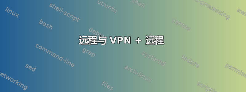 远程与 VPN + 远程