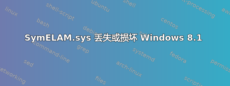 SymELAM.sys 丢失或损坏 Windows 8.1