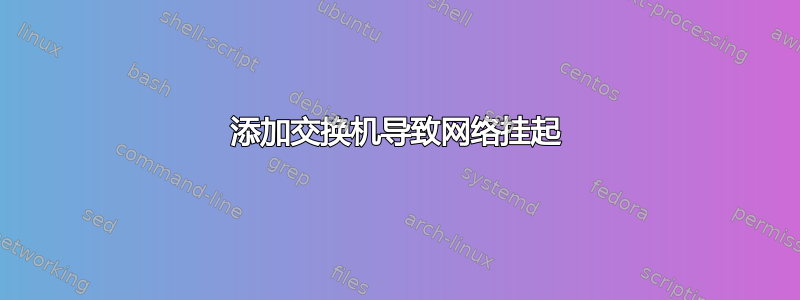 添加交换机导致网络挂起