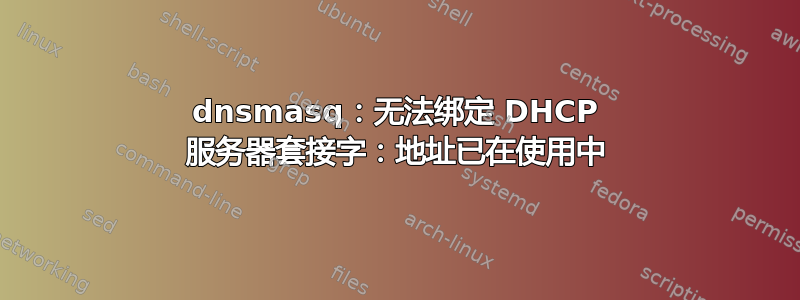 dnsmasq：无法绑定 DHCP 服务器套接字：地址已在使用中