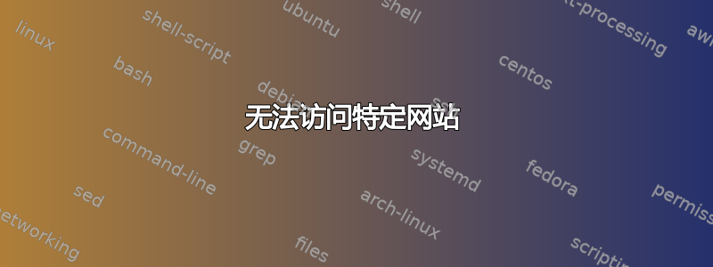 无法访问特定网站