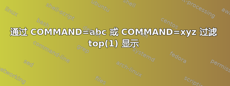 通过 COMMAND=abc 或 COMMAND=xyz 过滤 top(1) 显示