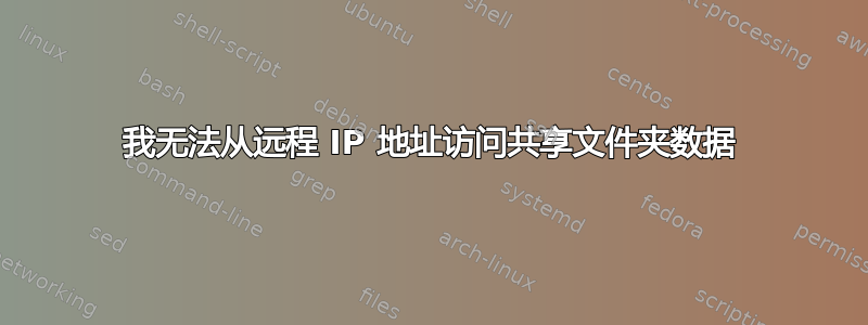 我无法从远程 IP 地址访问共享文件夹数据