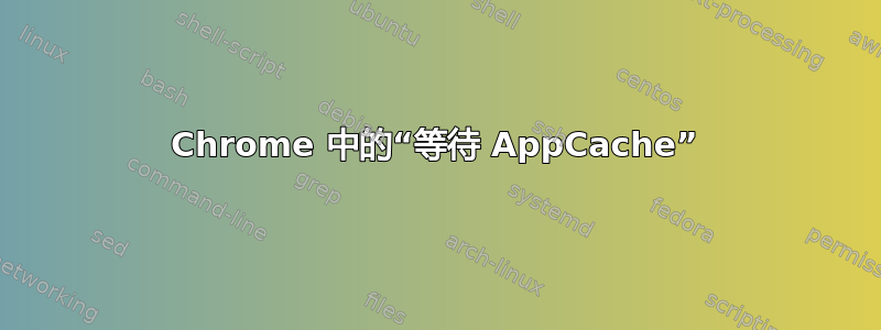 Chrome 中的“等待 AppCache”