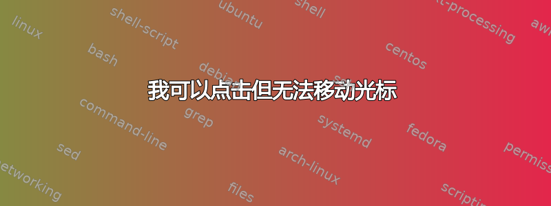 我可以点击但无法移动光标