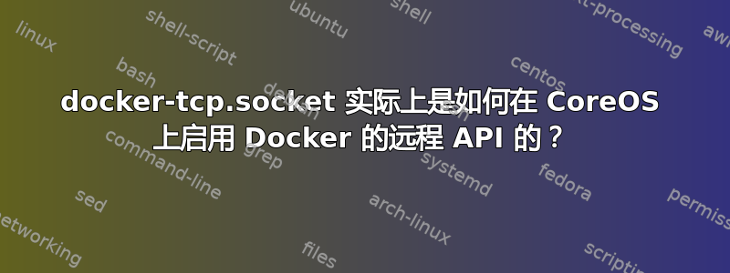 docker-tcp.socket 实际上是如何在 CoreOS 上启用 Docker 的远程 API 的？