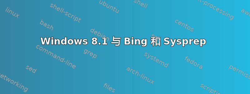 Windows 8.1 与 Bing 和 Sysprep