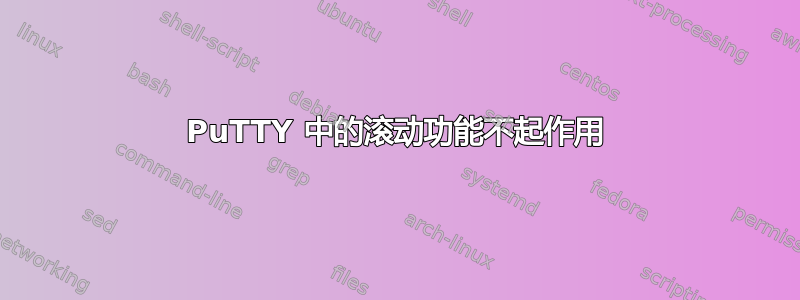 PuTTY 中的滚动功能不起作用