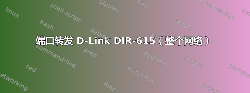 端口转发 D-Link DIR-615（整个网络）