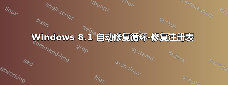 Windows 8.1 自动修复循环-修复注册表