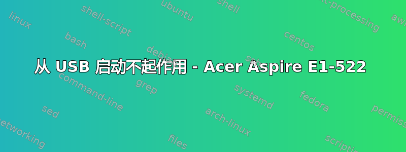 从 USB 启动不起作用 - Acer Aspire E1-522