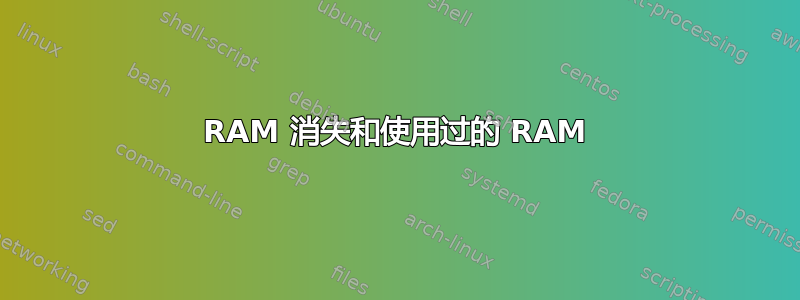 RAM 消失和使用过的 RAM