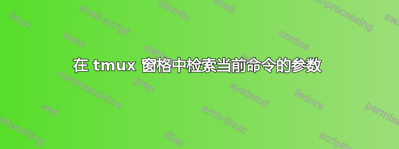 在 tmux 窗格中检索当前命令的参数