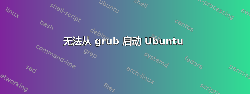 无法从 grub 启动 Ubuntu