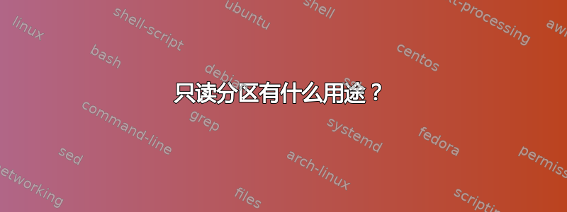 只读分区有什么用途？