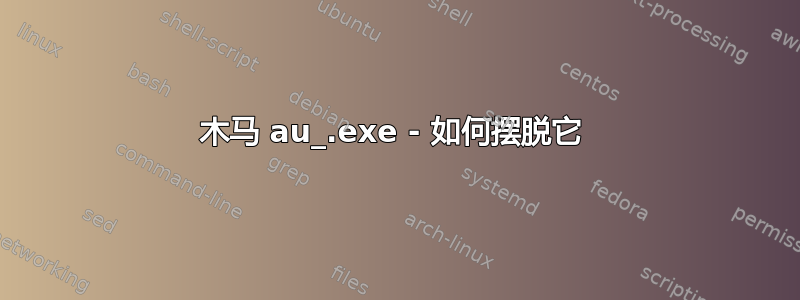 木马 au_.exe - 如何摆脱它 