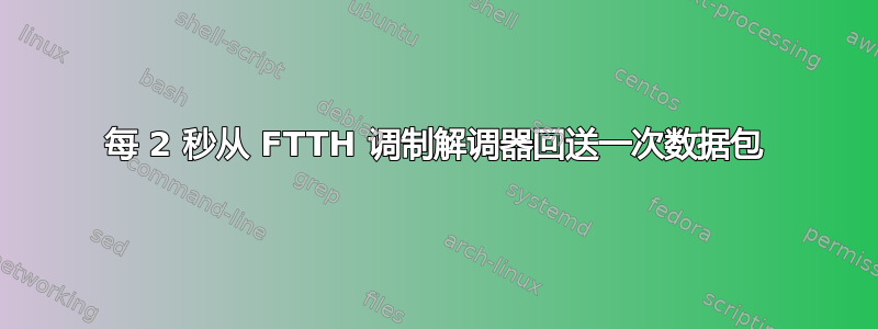 每 2 秒从 FTTH 调制解调器回送一次数据包