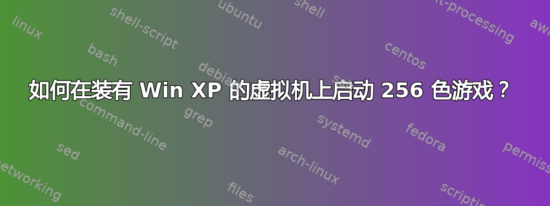 如何在装有 Win XP 的虚拟机上启动 256 色游戏？