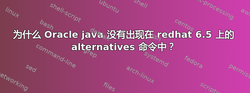 为什么 Oracle java 没有出现在 redhat 6.5 上的 alternatives 命令中？