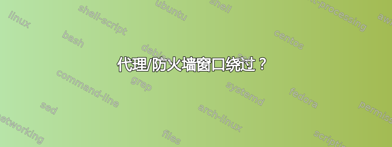 代理/防火墙窗口绕过？