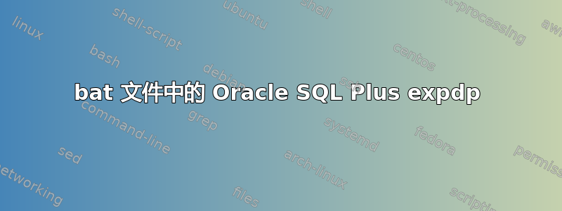 bat 文件中的 Oracle SQL Plus expdp